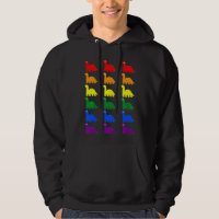 Kids Cute little colourful dinosaurs in LGBT colou