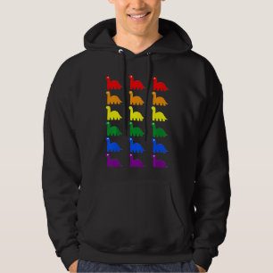 Kids Cute little colourful dinosaurs in LGBT colou Hoodie