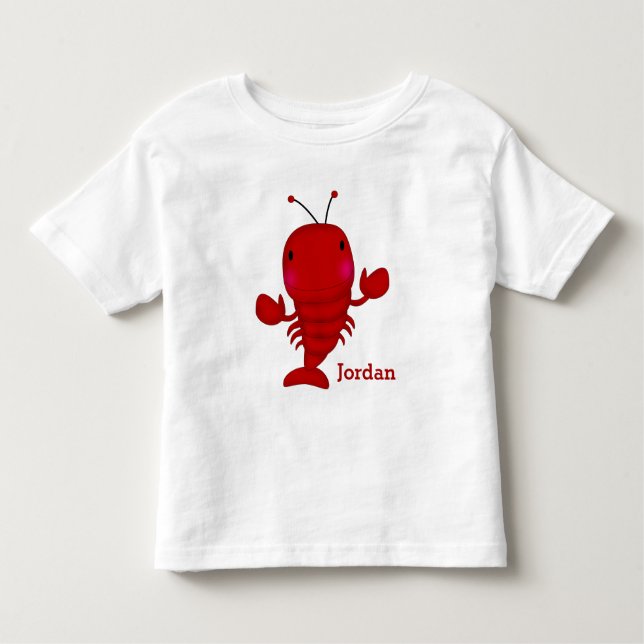 Kid's Cute Lobster Toddler T-Shirt (Front)