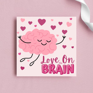 Kids Cute Love on The Brain Valentine's Day Holiday Card