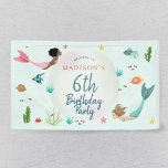 Kids Cute Magical Mermaid Birthday Welcome Sign<br><div class="desc">This cute and whimsical mermaid-themed kids birthday welcome banner sign features an under the sea design, with fish, bubbles, and seaweed. The welcome sign can be personalised with your girls name and age. The perfect ocean-themed addition to your child's birthday party! This banner is set for a 6th birthday, but...</div>