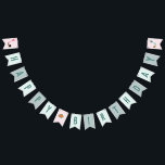 Kids Cute Mermaid Sea Girls Birthday Bunting<br><div class="desc">This cute and modern mermaid-themed kids birthday bunting design features a blue and pink under the sea illustration with lovely typography.</div>