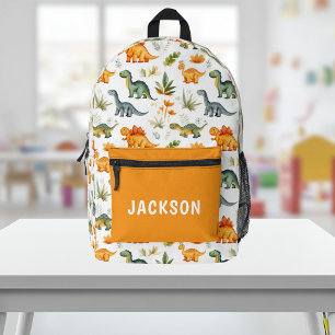 Kids Cute Personalized Dinosaur Pattern Printed Backpack