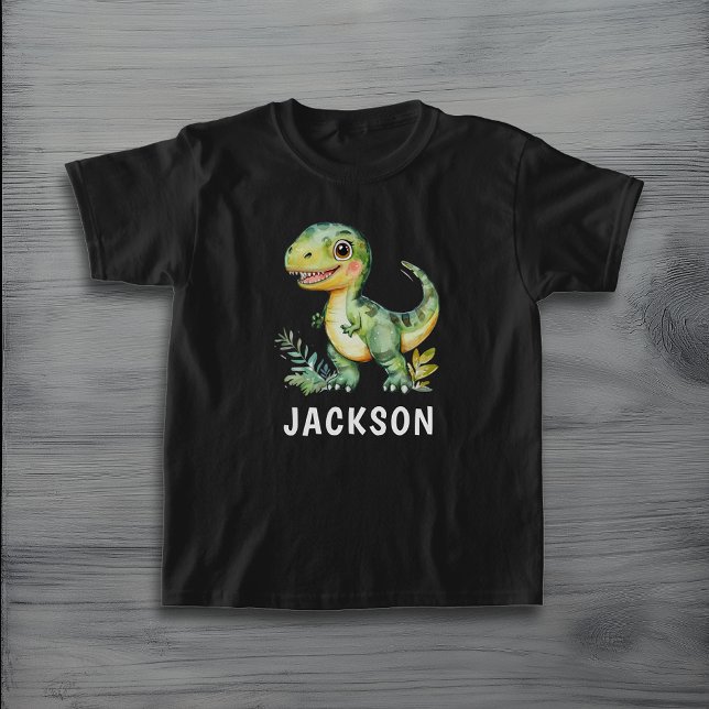 Kids Cute Personalized Dinosaur  T-Shirt (Creator Uploaded)