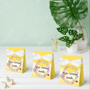 Kids Cute Polka dot Ladybug Spring Flower Birthday Favour Box