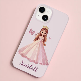 Kids Cute Princess Sparkle Personalised Case-Mate iPhone 14 Case