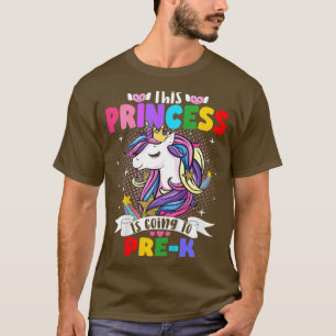 Kids Cute Princess Unicorn PreK Back To School Boy T-Shirt