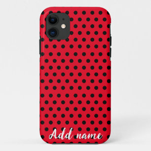 kids Cute Red Ladybug Polka dot party Pattern Case-Mate iPhone Case