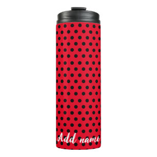kids Cute Red Ladybug Polka dot party Pattern Thermal Tumbler