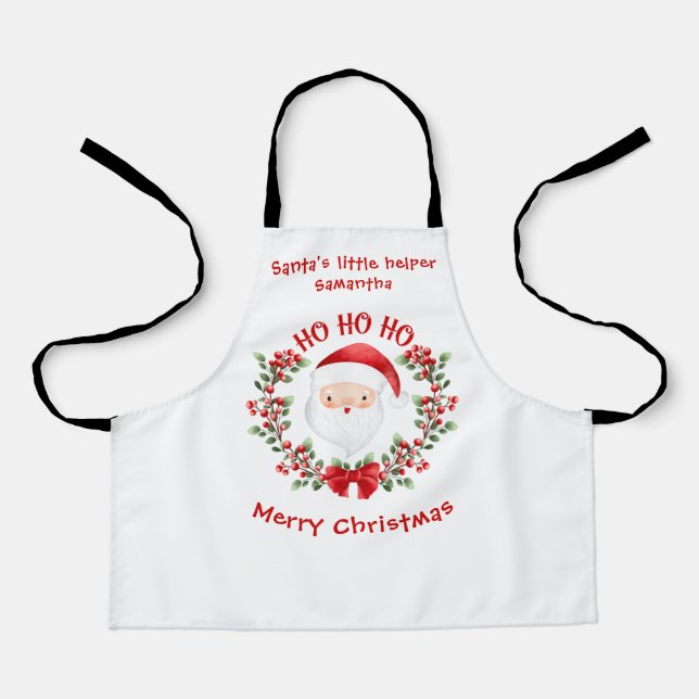 Kids' Cute Santa Christmas Apron (Front)