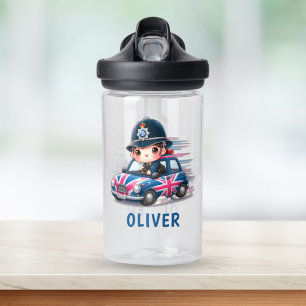 Kids' Cute UK Police Driving Police Car Water Bottle