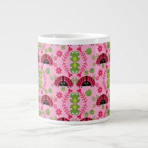 Kids Cute Whimsical ladybug Large Coffee Mug