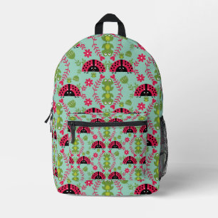 Kids Cute Whimsical ladybug Printed Backpack