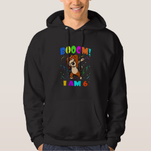 Kids Dabbing Beaglecorn Booom I Am 6 Boy Girl 6th Hoodie