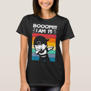 Kids Dabbing Birthday 15 Years Old Birthday Outfit T-Shirt