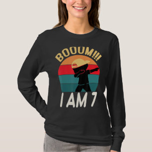Kids Dabbing Birthday  7 Years Old Birthday Outfit T-Shirt
