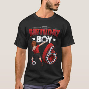 Kids Dabbing Boy 6 Year Old Soccer Player 6th Birt T-Shirt