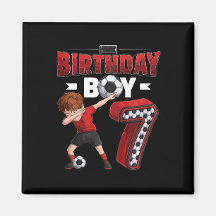 Kids Dabbing Boy 7 Year Old Soccer Player 7th Birt Magnet