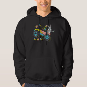 Kids Dabbing Easter Bunny On Monster Truck Dab Dan Hoodie