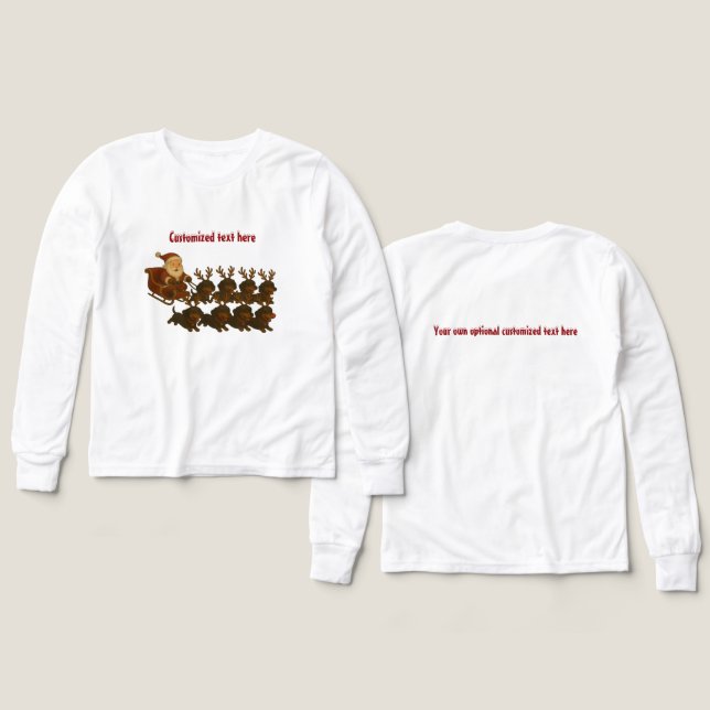 Kids Dachshund Christmas  (Design Front & Back)
