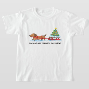 Kid's Dachshund Christmas T-Shirt