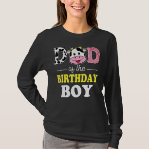 Kids Dad Of The Birthday For Boy Cow Farm 1st Birt T-Shirt