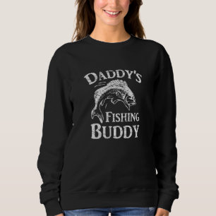 Kids Daddy's Fishing Buddy  Son Daughter Fisherman Sweatshirt
