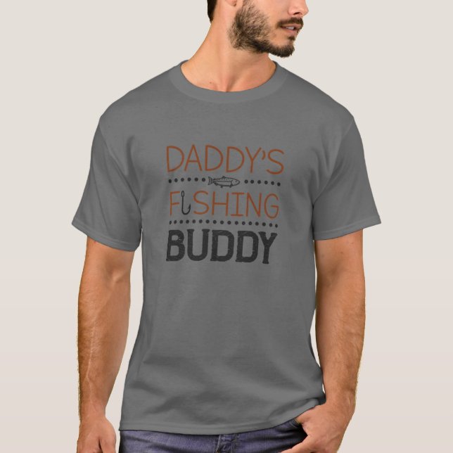 Kids DADDY's FISHING BUDDY Son Daughter Of Fisherm T-Shirt (Front)