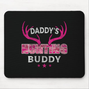 Kids Daddy's Hunting Buddy Funny Camo Daughter Fut Mouse Pad