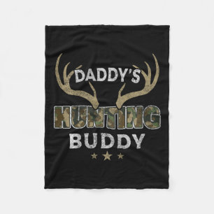Kids Daddy's Hunting Buddy Funny Daughter Son Futu Fleece Blanket