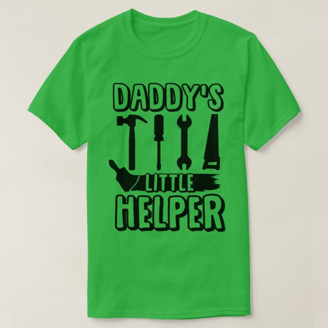 Kids Daddys Little Helper Carpenter Fixing Dad Chi T-Shirt (Design Front)