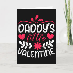 Kids Daddys Little Valentine Day Heart Love Kids B Card