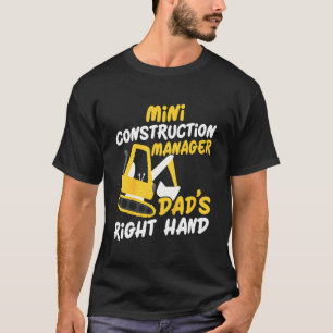 Kids Dad's Right Hand Mini Construction Manager T-Shirt