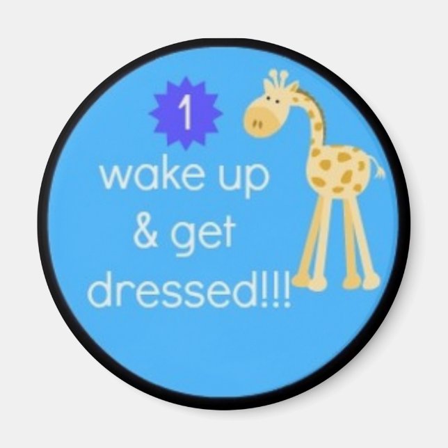 kid's daily routine chart magnet!!! magnet (Front)