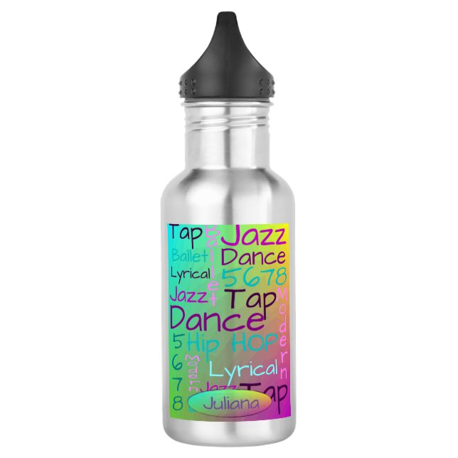 Kids Dance Personalised 532 Ml Water Bottle (Left)