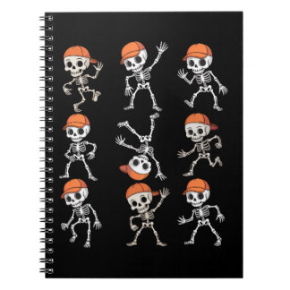 Kids Dancing Skeleton Halloween Notebook