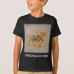 Kids' Dark Tees - Carousel Lion SQ