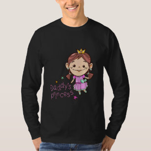Kids Daughter Daddys Princess Girl First Father's T-Shirt