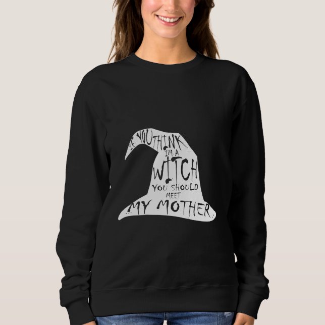 Kids Daughter To Mother Salem Witch Basic Gothic C Sweatshirt (Front)