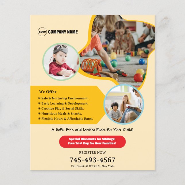 Kids Daycare Custom Flyer (Front)