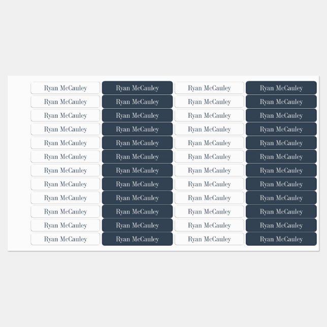Kids Daycare School Waterproof Labels Blue  (Sheet)