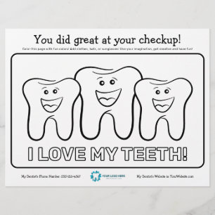 Kids Dental Colouring Page