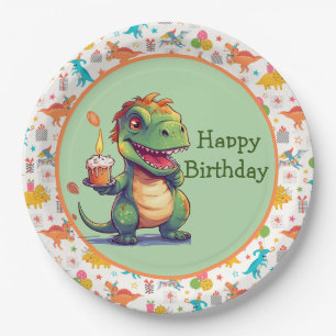 Kids  Dino Birthday  Paper Plate