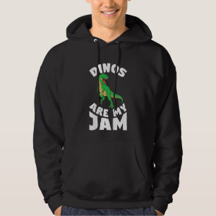 Kids Dino Boy Cute Dinosaur Dinos Trucks Are My Ja Hoodie