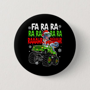 Kids Dino Fa Ra Ra Rawr Dinosaur Monster Truck Chr 6 Cm Round Badge