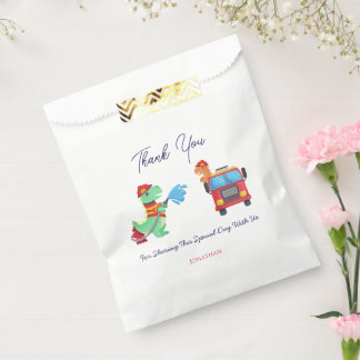 Kids dino Fireman birthday  Favour Bag