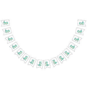 Kids Dino Mite! Cute Dinosaur Birthday T Rex Bunting