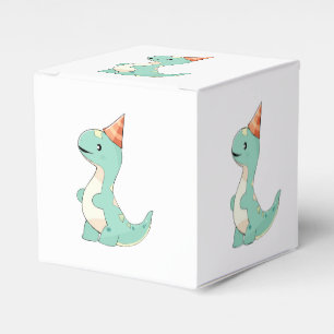 Kids Dino Mite! Cute Dinosaur Birthday Watercolor Favour Box