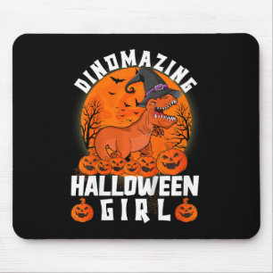 Kids Dinomazing Halloween Girl Dinosaur Saying Cos Mouse Pad