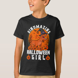Kids Dinomazing Halloween Girl Dinosaur Saying Cos T-Shirt